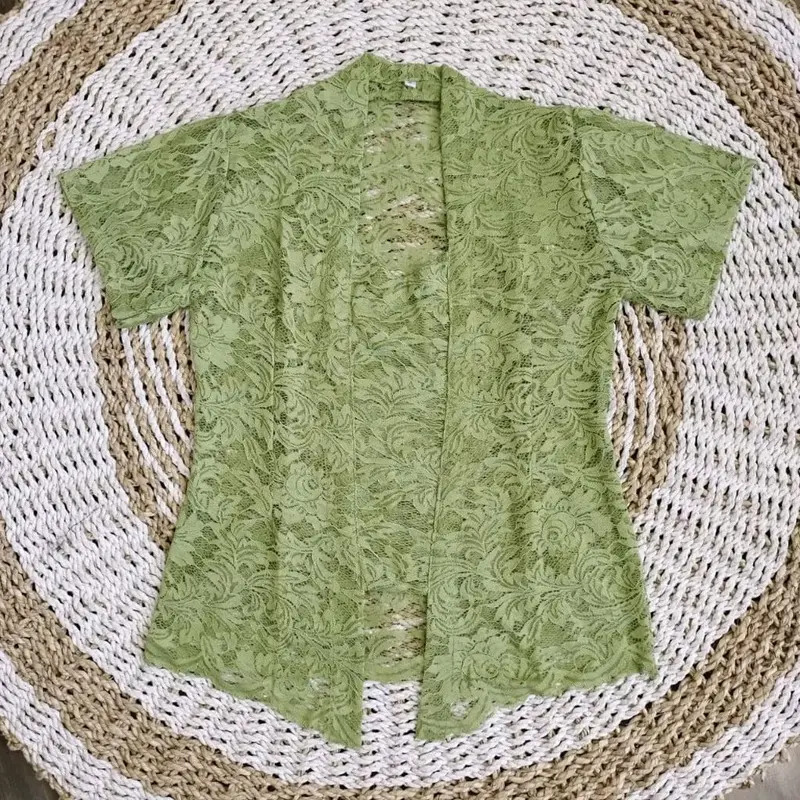 kebaya anak lengan pendek umur 4-8 bahan burkat halus nyaman di pakai Fashion 6