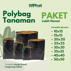 1 Pack Polybag Tanaman Polibag Kecil Sedang 15x10 15x15 20x20 25x25 30x30 35x35 40x40 50x50 Pot Plastik Polibek