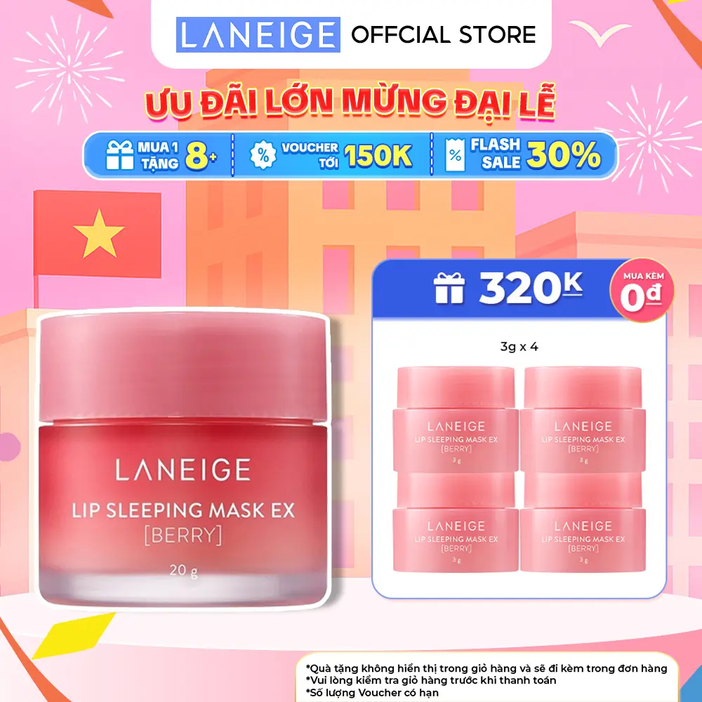 Mặt nạ ngủ dưỡng môi hồng hào căng mượt LANEIGE Lip Sleeping Mask EX 20g Son Nữ Collagen Skincare Women