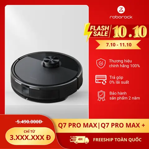 Robot hút bụi lau nhà Roborock Q7 Pro Max | Q7 Pro Max+, Lực hút 13000Pa