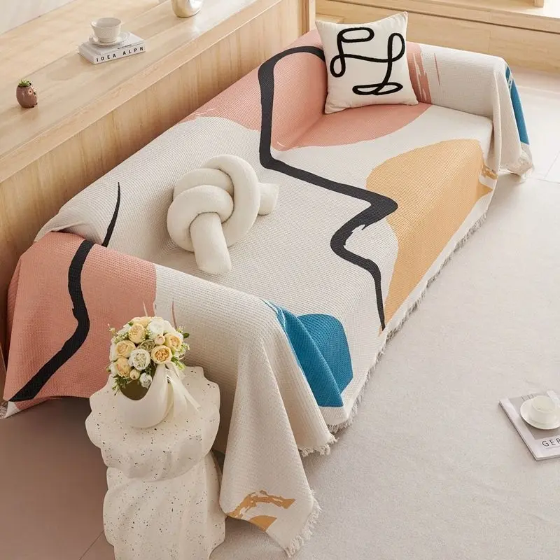 Sofa Cushion Cloth Four Seasons Universal Non-Slip Sofa Cover New Anti-Scratching Cloth Cover Blanket