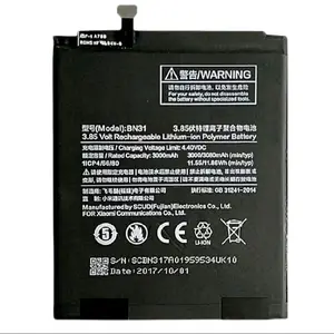 BATERAI BATRAI BATRE BN31 FOR REDMI NOTE 5A / REDMI S2 / REDMI 5X A1 MODEL BN31 NEW