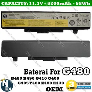 Baterai G480 B480 B490 G410 G400 G405 Y480 Z480 E430 - oem