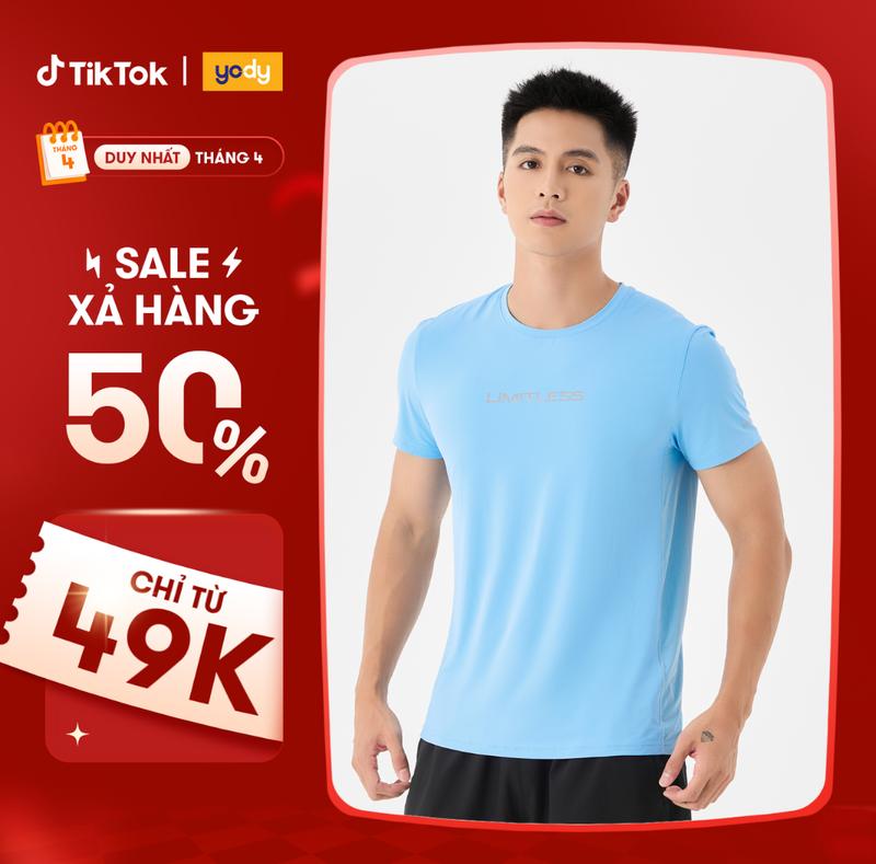 [ Flash sale ] YODY Áo Thun Thể Thao Nam Siệu Nhẹ In Limitless STM6061
