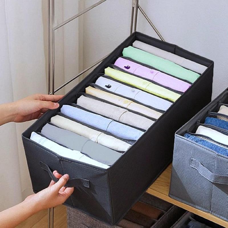  Hộp đựng quần áo gấp gọn Hộp nhựa đựng đồ xếp chồng Túi đựng quần áo chia ngăn Hộp chia nqăn quần áo gọn gàng Chống Bụi 