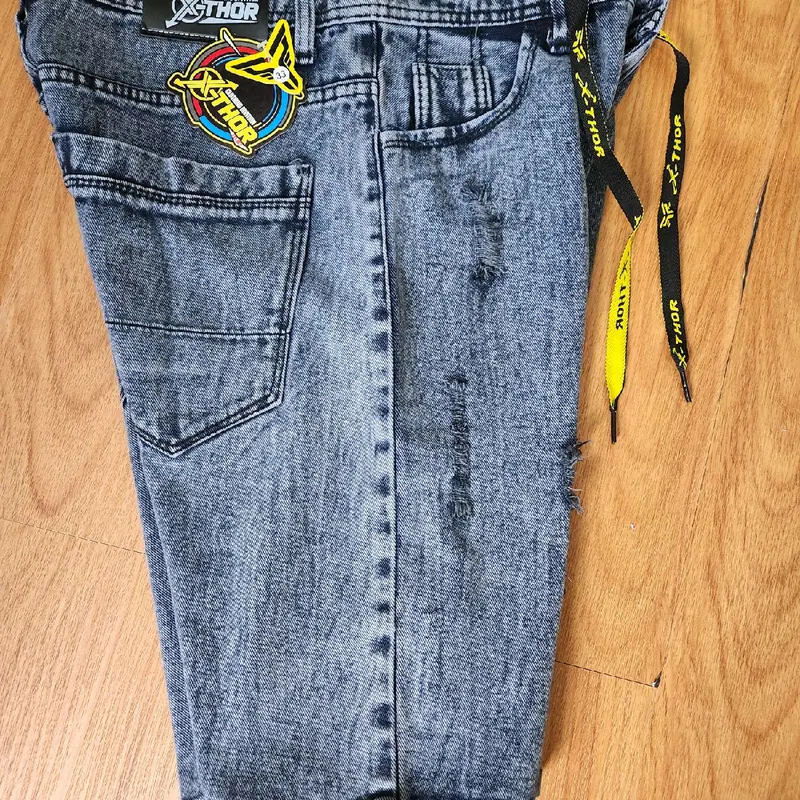 celana jeans cowok pendek ripped pants pria murah premium Melar Panjang Melar Panjang Fit Distro 2