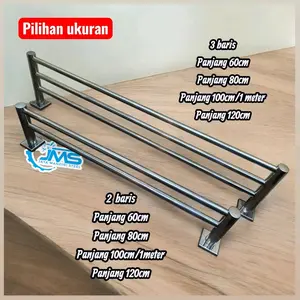 RAK GANTUNG HANDUK STAINLESS / GANTUNGAN HANDUK SAJADAH SARUNG TEMPEL DINDING / RAK GANTUNG SERBA GUNA / RAK STAINLESS