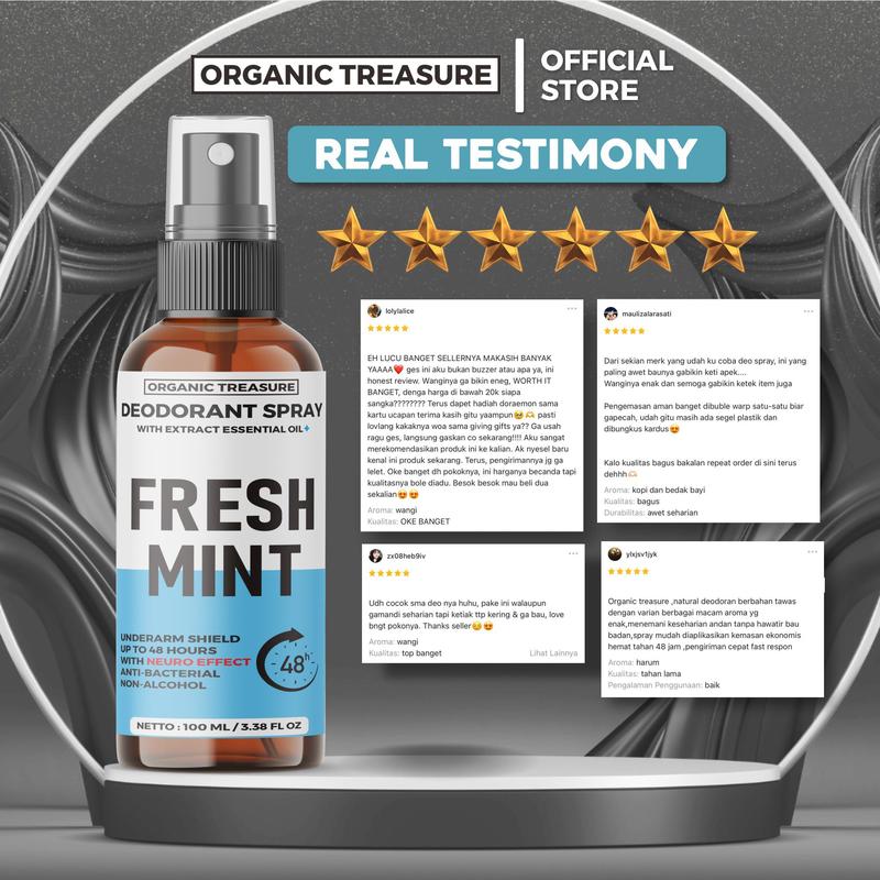 [100ML] DEODORANT TAWAS SPRAY - By Organic Treasure 2