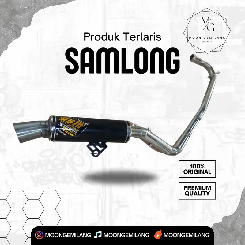 Knalpot Racing Fullsystem DSM BLACK SERIES Inlet 38 & 50 Motor (Beat,Vario,Scoopy,Mio) - Karet, Motorcycle 2