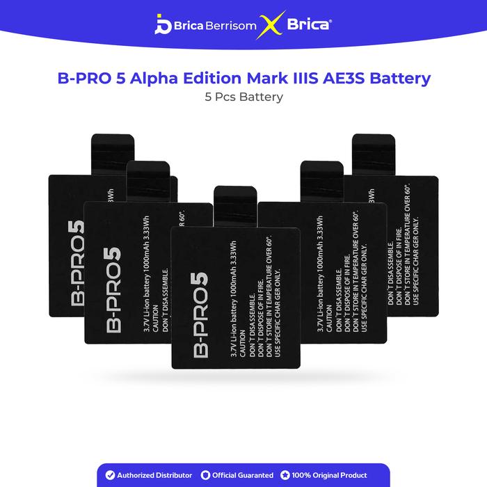 Gambar Paket 5 Baterai B-PRO 5 ALPHA EDITION AE ORIGINAL dari Brica Berrisom Kab. Tangerang Tokopedia