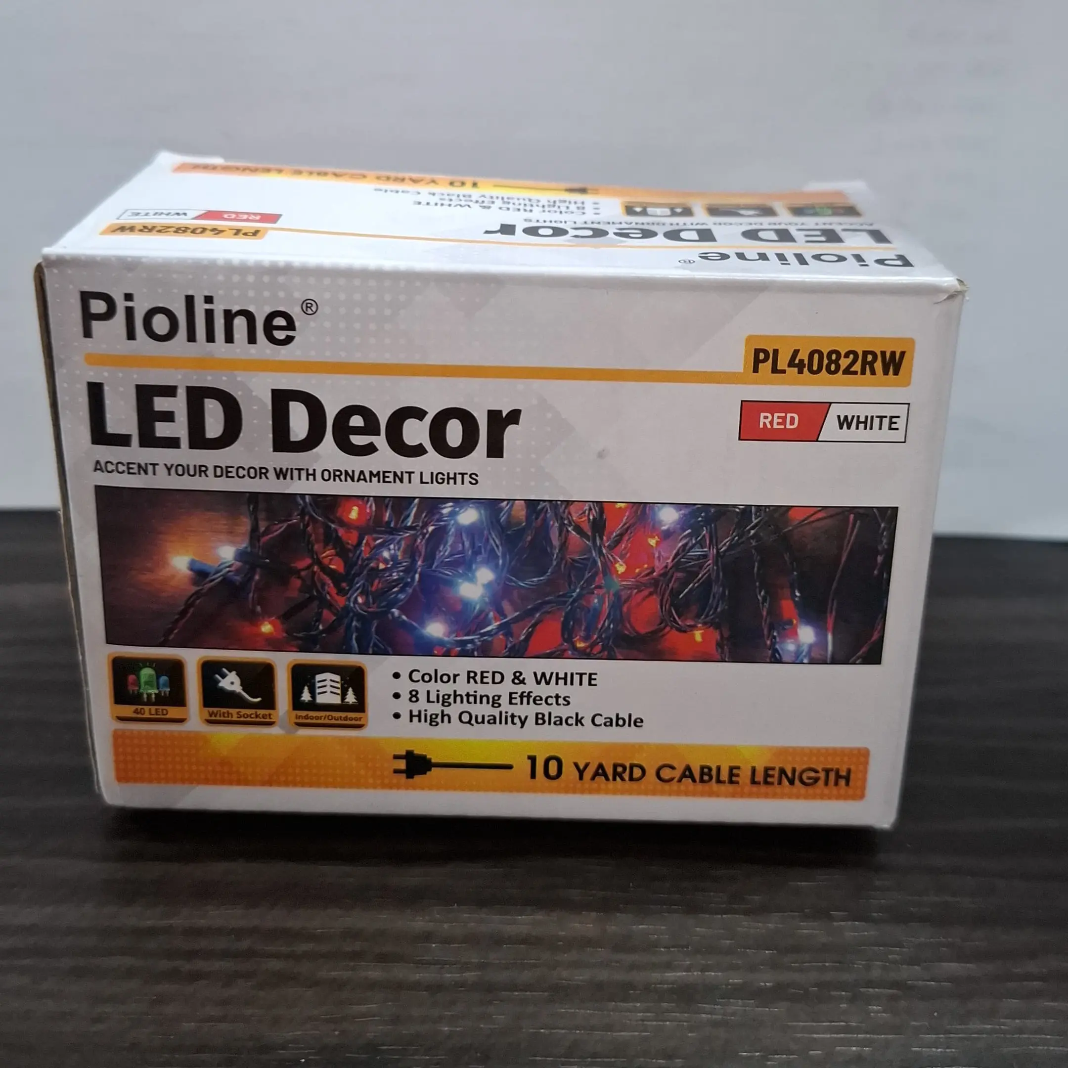 Pioline Lampu Decor warna Merah putih / lampu hias Merah putih