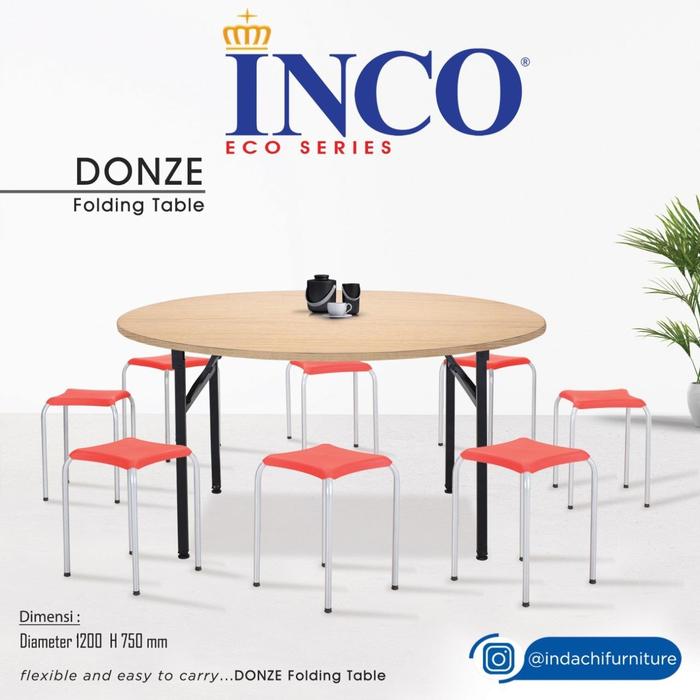 Gambar Meja Lipat Bulat INCO DONZE Diameter 120 cm Molek Furniture dari Molek Furniture Gading Serpong Kab. Tangerang Tokopedia