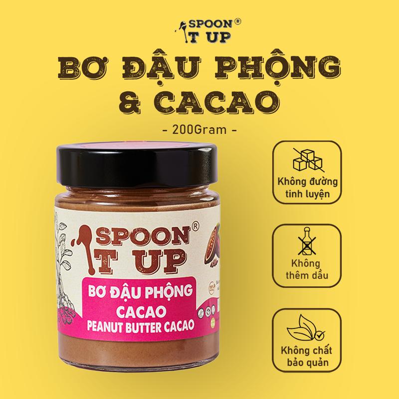 Bơ Cacao Đậu Phộng Spoon It Up – Ngọt Tự Nhiên Không Đường Tinh Luyện – Giàu Protein Phù Hợp Eat Clean & Keto