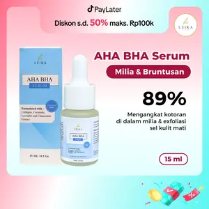 Leika Skincare Serum AHA BHA Resmi BPOM Serum Perawatan Khusus Milia Bruntusan Tanpa Pengharum dan Pewarna Tambahan Serum Milia di Bawah Mata Serum Bruntusan Milia Jerawat dan Bekas Jerawat