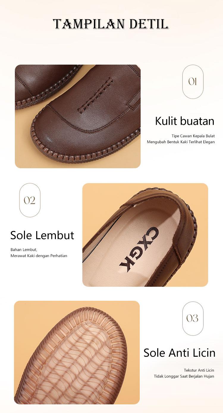 CXGK  Flatshoes - Sepatu Datar Wanita Hitam untuk Kerja (Office Lady) & Gaya Harian | Desain Korea Berkelas