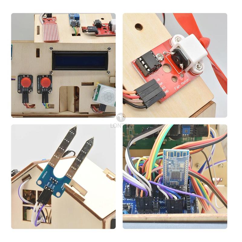 Product Introduction of Lonten Smart Home Kit for Arduino Starter Electronic Learning Remote Control House DIY Project with PLUS Board STEM LTARK-1 20