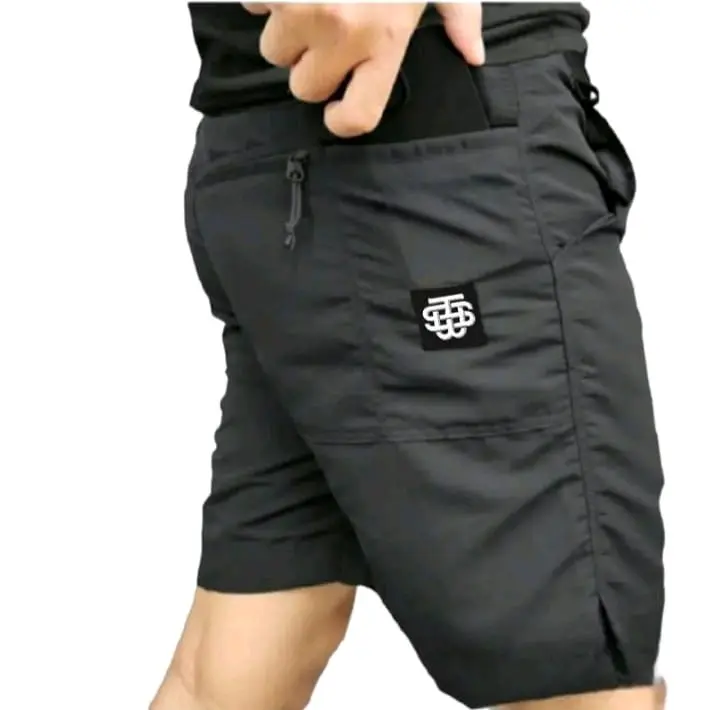 Celana pendek pria /celana boardshort pria dewasa Kekinian Karet Nyaman Katun Santai Hitam