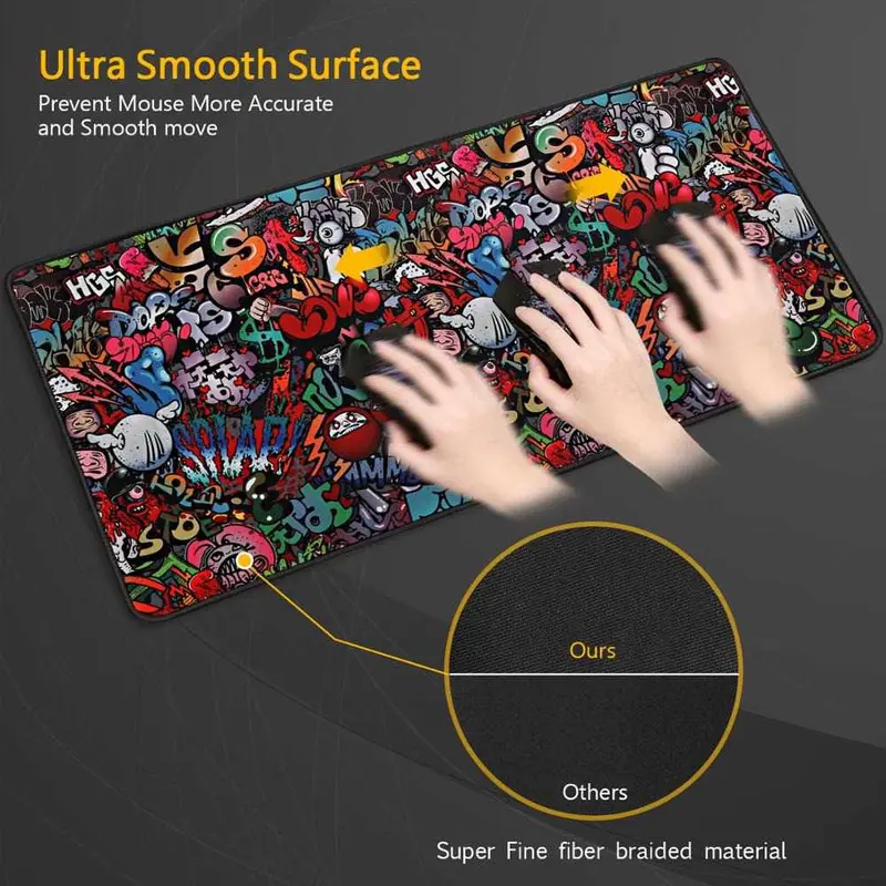 TaffGO EI25 Mouse pad Gaming Gravity Mouse pad Gaming XL Mouse pad Gaming Besar Gravity Mouse pad Gaming Large Mousepad XL Gaming Mousepad XL Mouse Pad XL Desk Mat Motif Gravity 400 x 900 mm – MULTI VARIAN Computer 3