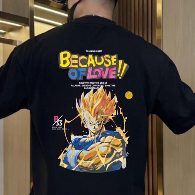 Fashion Dragon Ball Anime Character T-shirt Short Sleeve Wukong Cartoon Trendy T-shirt Clothing Casual Cosplay 3