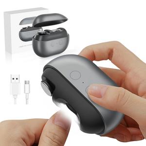 スマート電動ネイルクリッパー、LEDライト付きポータブルネイルポリッシャー、USB充電式ネイルトリマー、家庭用・旅行用マニキュアツール