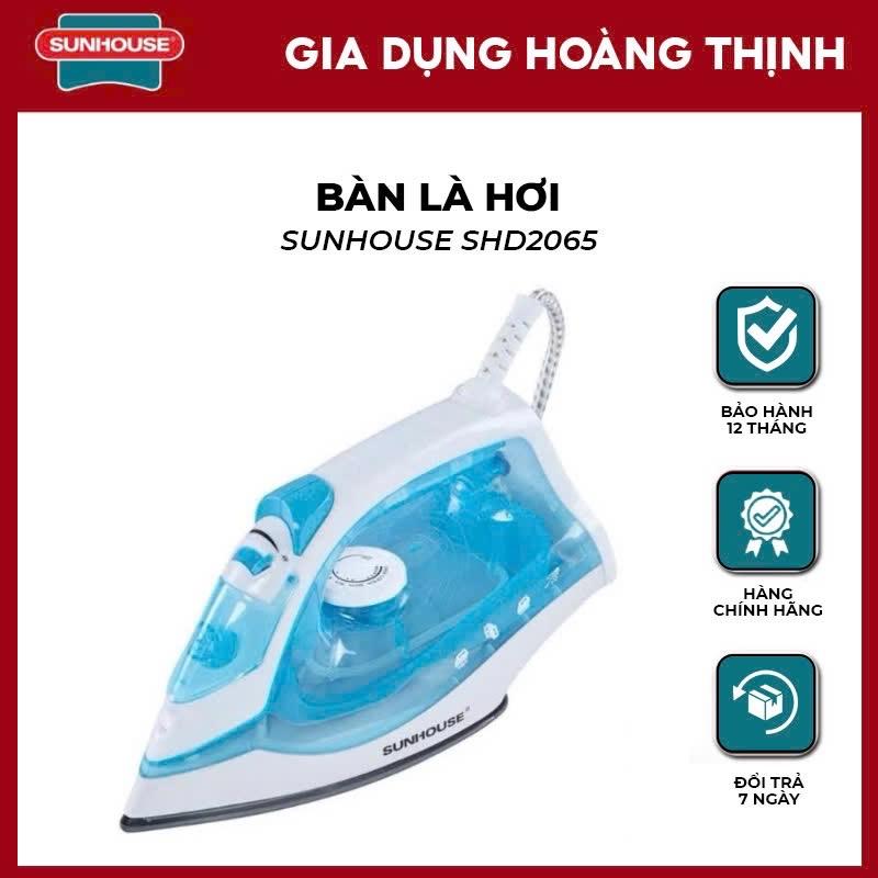 BÀN LÀ HƠI NƯỚC SUNHOUSE SHD2065 màu Xanh 2068 màu nâu, Công suất 1600 W hàng chính hãng bảo hành 12 tháng ( giao màu ngẫu nhiên )