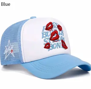 { COD ] Topi Trucker Baseball sablon dtf LIPS Unisex | Topi Jaring Distro Korea Casual Fashion Pria Wanita