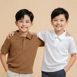 PROMO SPESIAL CUCI GUDANG - ESTISHOP X DINODAY Baju Wangki Anak Kaos Kerah Knit Laki Laki Perempuan Premium