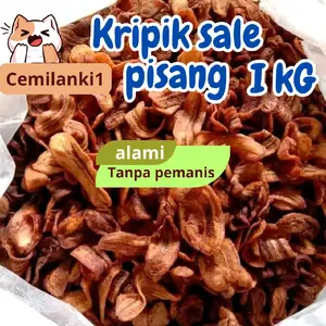 Kripik pisang saleh kering 1kg aneka ukuran Cemilan Keripik