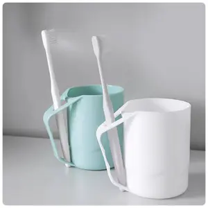 [G21] Gelas Sikat Gigi Kumur / Tempat Odol Kamar Mandi Betuk Cangkir Minum /Gelas kumur 2 in 1