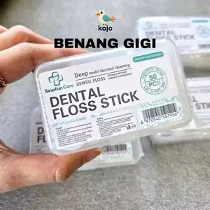 [isi 3box] Dental Floss Benang Pembersih Gigi Macromolecule Steril Celah Gusi 1box isi 50pcs Box Mulut