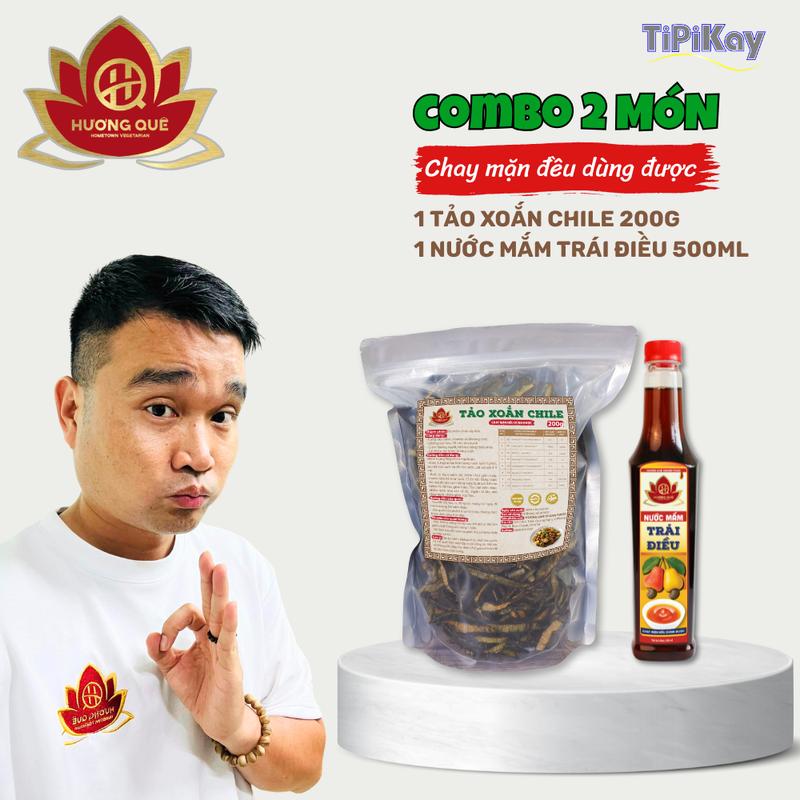 Combo Nấu Ăn Tại Nhà Tảo Xoắn Chile 200g + Nước Mắm Trái Điều 500ml Nước Sốt Gia Vị