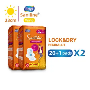 [2 PACK] Sensi-Saniline Pembalut & Pantyliner Wanita Kering – Daya Serap Tinggi, Cepat Kering, Anti Bocor & Nyaman untuk Siang & Malam – Paket Hemat Free Ongkir