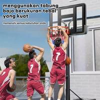 Gambar 【Mimosa Baby Mall】Basketball Backboard Hoop papan ring basket /ring basket dan Ring Basket outdoor ring basket portableuntuk dewasa dan anak Cocok untuk usia 3 tahun ke atas - 110*147*365cm dari Mimosa Baby Mall Kota Tangerang 3 Tokopedia