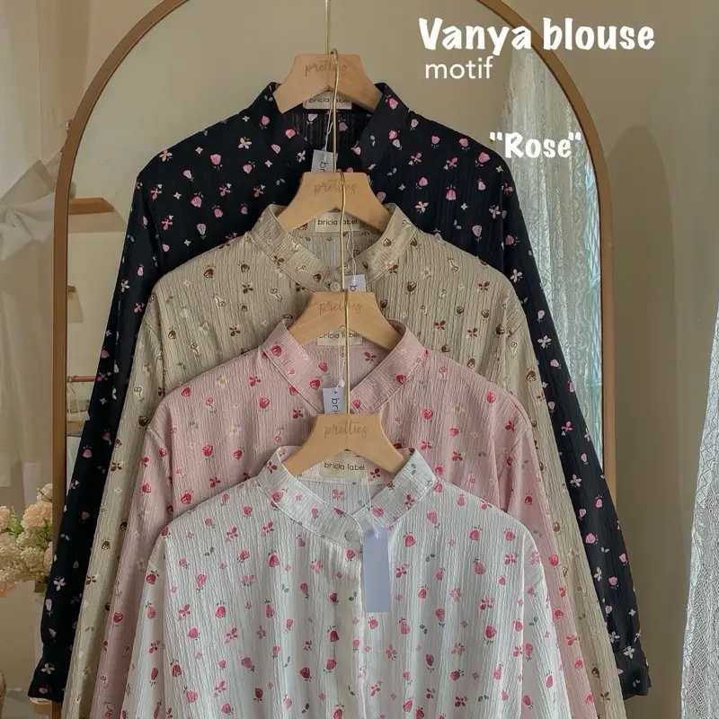 Bricia_label - VANYA BLOUSE / blouse motif / blouse floral / blouse karet perut 2