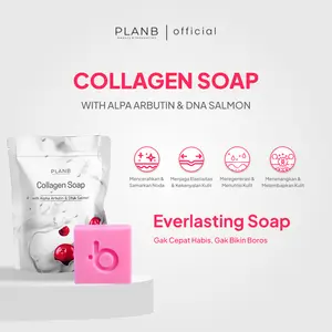 PLAN B Kosmetik - Collagen Soap with Alpha Arbutin & DNA Salmon - Sabun Mencerahkan Dalam 2 Minggu