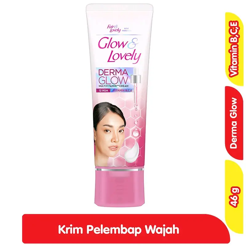 Fair & Lovely krim Pencerah Multi Vitamin 46gr - Glow & Lovly Cream Perawatan untuk wajah vita Glow