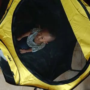 Pawsitive VIbes Kandang Lipat Portable Kucing dan Anjing - Tenda Hewan Peliharaan - Pagar Playpen dengan 8 Panel Anjing & Kucing Purple Cages & Crates