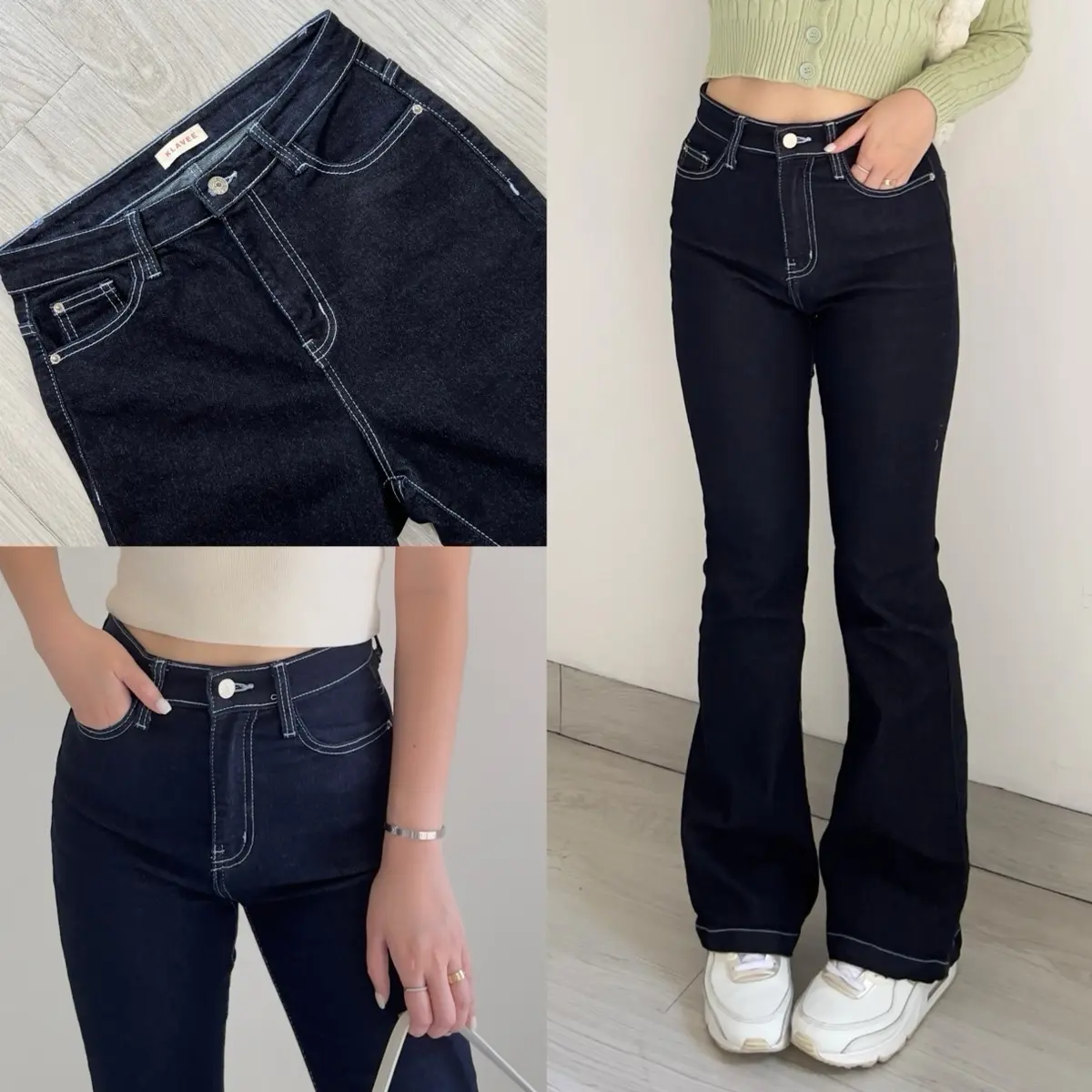 KLAVEE — PALMA BOOTCUT JEANS STRETCH / Celana Panjang Jeans Wanita Cutbray / Bahan Stretch Melar Korean Style