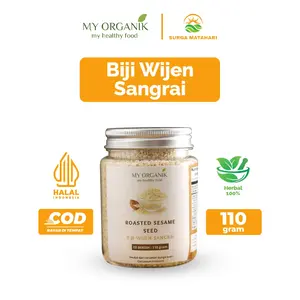 Fast Shipping Wijen Putih Sangrai My Organik – Biji Wijen Siap Pakai untuk Masakan & Kue Kemasan Jar