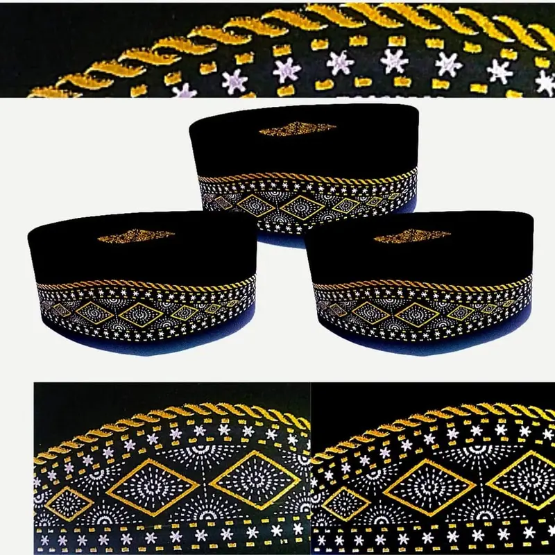 (COD) Peci Songkok Hitam Motif Batik Merk Khaibar Kopiah Peci Anak Laki-Laki Dan Dewasa/ Songkok Dewasa Peci Presiden 0