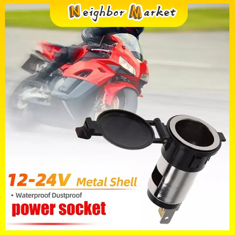 Colokan Mobil 12-24V Charge Soket Charger Plug Pemantik Lighter Mobil Motor/ Lighter Socket Charger Mobil USB Power Outlet Set Universal
