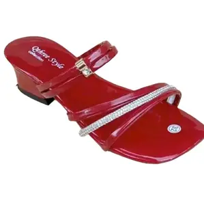 Sandal wanita hak,tahu 5cm kekinian  bahan kilap ninsleep