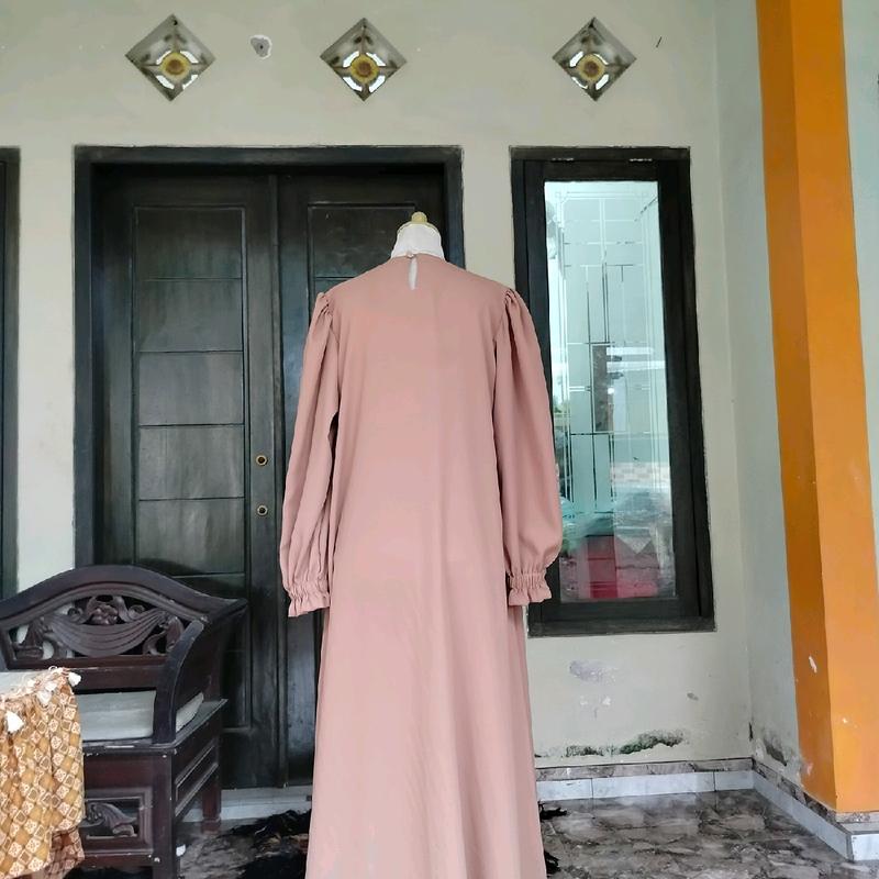 gamis rempel bunga ijo x coksu cocok buat jalan-jalan, kondangan, dan juga lebaran 1