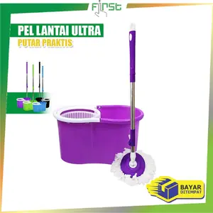 [COD] FH C526 Alat Pel Lantai Dengan Ember Serbaguna Kain Pel Alat Pembersih Lantai Putar Praktis