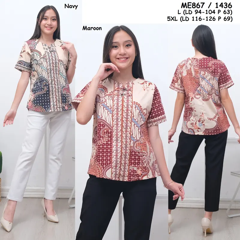 Blouse Batik Wanita Reg - JUMBO ME867 6