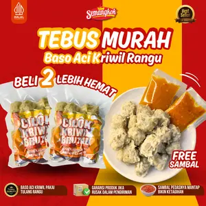 Baso Aci Kriwil Pedas Rangu Berdaging Urat - PLUS Sambal Semangkok Boci
