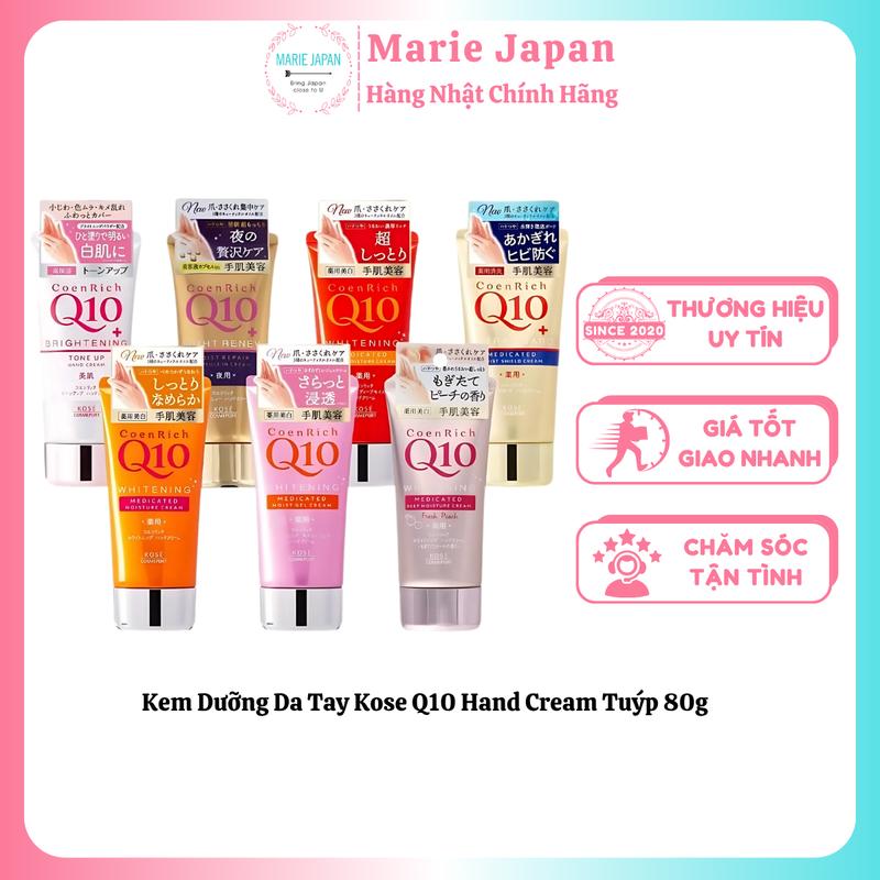  Kem Dưỡng Da Tay Kose Q10 Hand Cream Tuýp 80g 