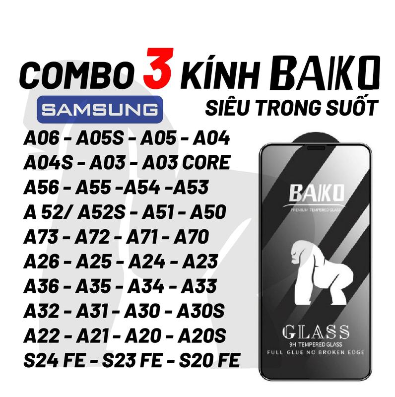 [COMBO 3 KÍNH] Kính cường lực cho Samsung A55 5G A05 A06 A13 A14 A20 A21s A22 A23 A24 A30 A30s A31 A32 A33 A34 A50 A50s A51 A52 A52s A53 A54 A55 A70 A71 A72 A73 M23 M30 M30s M31 M32 M33 5G M51 M52 M53 M62 A02 A02s A03 A03s A04 A04s A11 dán full màn hình