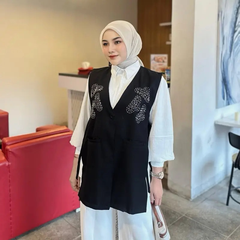 Lulla set outer by kananum 2in1 vest + inner ( terpisah ) bahan katun tencel 5