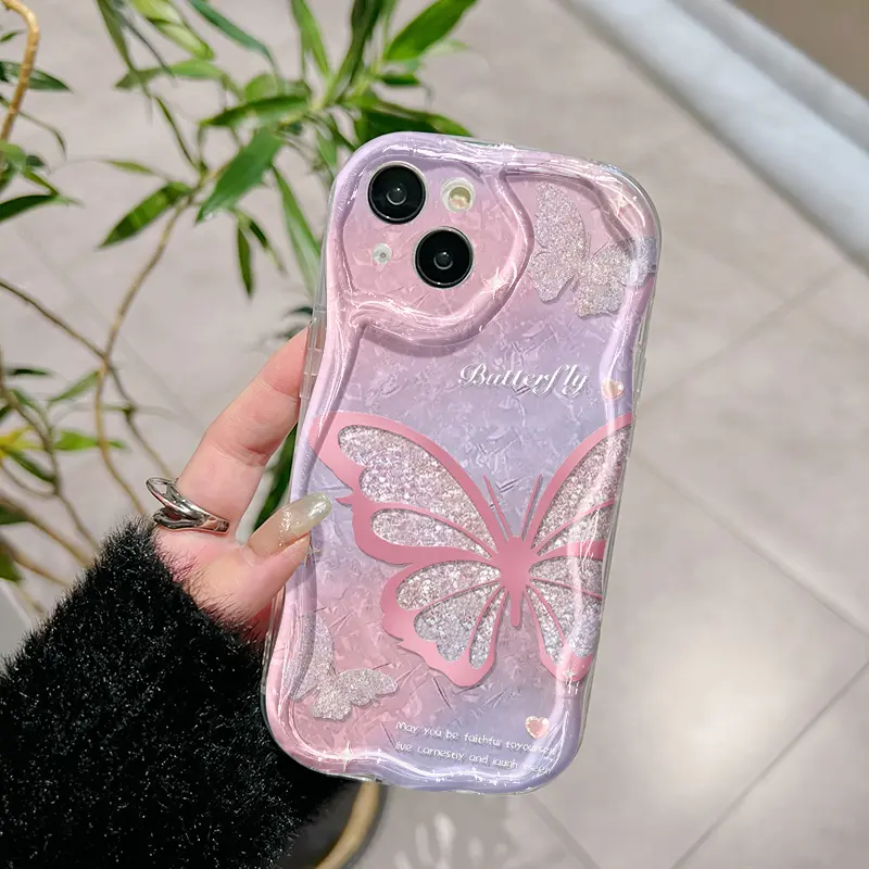 Casing Hp OPPO A58 4G A78 4G case HP pelindung silikon Softcase lembut baru Kesing ponsel pola kupu-kupu cantik casing 5
